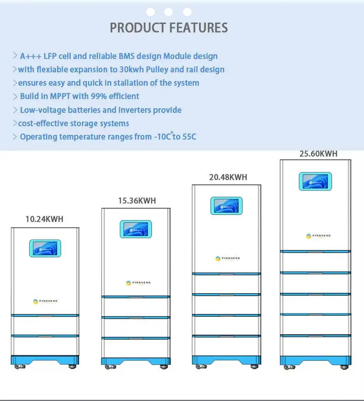 Pinsheng Solar High Voltage 10Kwh  300Ah 48V 200Ah Lifepo4 Battery Smart Bms Lithium Ion Batteries Solar Energy Storage