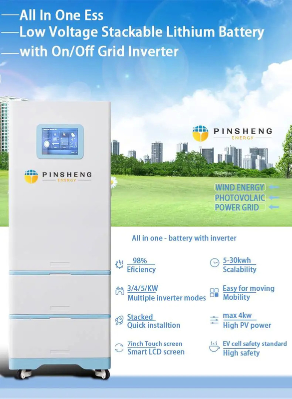 10kw 20kwh 25kwh 30kw Solar Energy Storage System All In One Cabinet LiFePO4 For Home