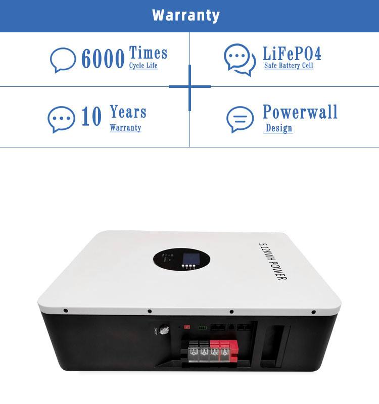 Pinsheng Power Wall Lifepo4 Solar Energy Storage Battery 10Kwh 48V 100Ah 200Ah Lithium Ion Batteries Solar Powerwall With Bms