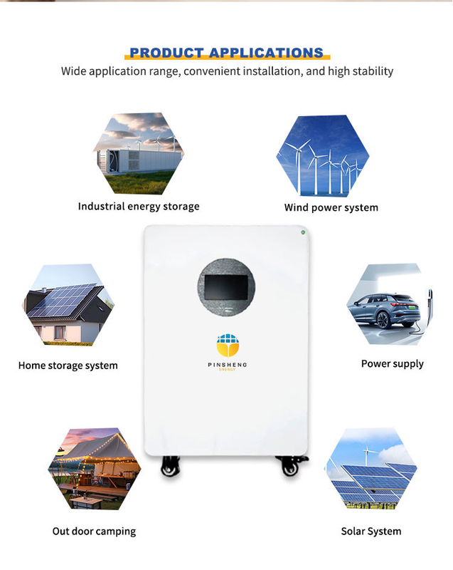Pinsheng 48V Lithium Ion Batteries 10Kwh 15Kwh Solar Energy Storage System 200Ah 280Ah 300AH LiFePO4 Battery Pack