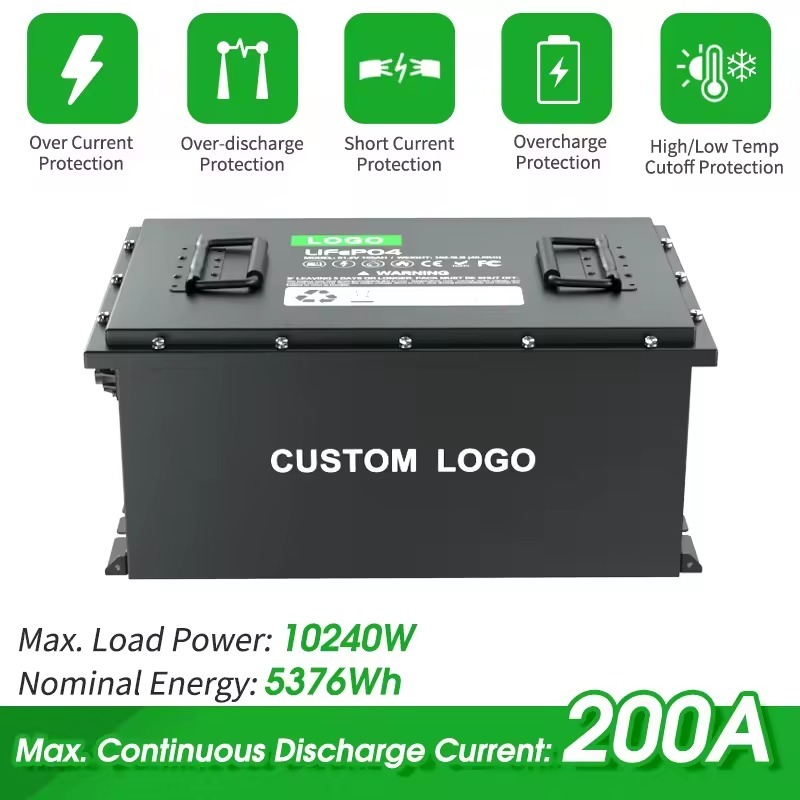 Custom Lifepo4 Lithium Ion Battery Pack 72V 105Ah with Smart BMS for Electric Golf Carts