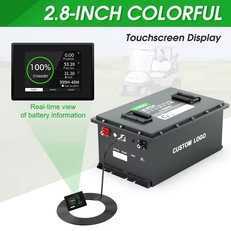 Custom Lifepo4 Lithium Ion Battery Pack 72V 105Ah with Smart BMS for Electric Golf Carts