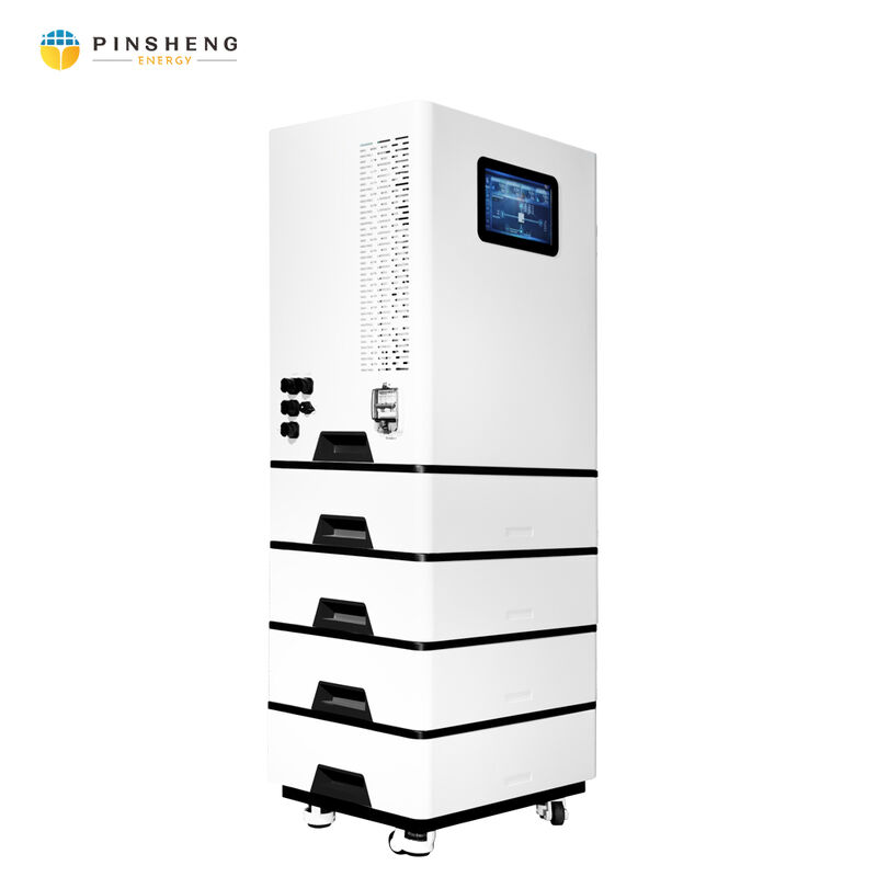 Pinsheng All in One Stacked Modules 51.2V  LiFePO4 Lithium Battery 10Kwh 20Kwh Energy Storage Battery and 10Kw Hybrid Inverter