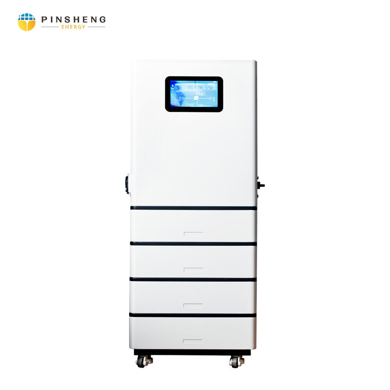 Pinsheng All in One Stacked Modules 51.2V  LiFePO4 Lithium Battery 10Kwh 20Kwh Energy Storage Battery and 10Kw Hybrid Inverter