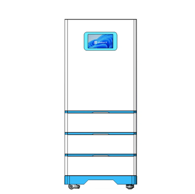 Stacked High Voltage Solar Lifepo4 Lithium Battery Cabinet All In One Lithium Batteries Inverter Storage